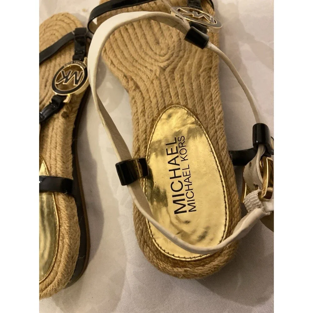 Michael Kors MK Hope Sandals Women’s 6.5 Charm Espadrille